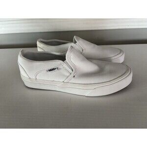 VANS Asher Women's Slip-On Shoes White Size Sz 6.5